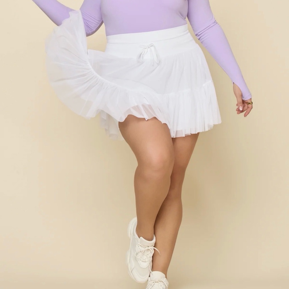 POPFLEX Pirouette Skort - WHITE